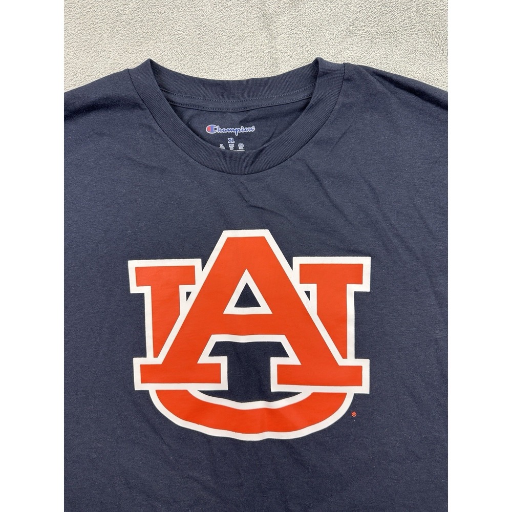 Champion NCAA Auburn University Tigers Logo Short Sleeve Tee Shirt, Blue XL - Picture 2 of 6